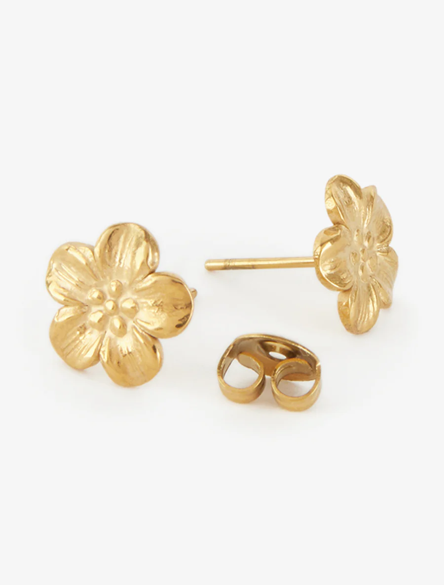 Oorbellen bloemen - Goud - Image 3