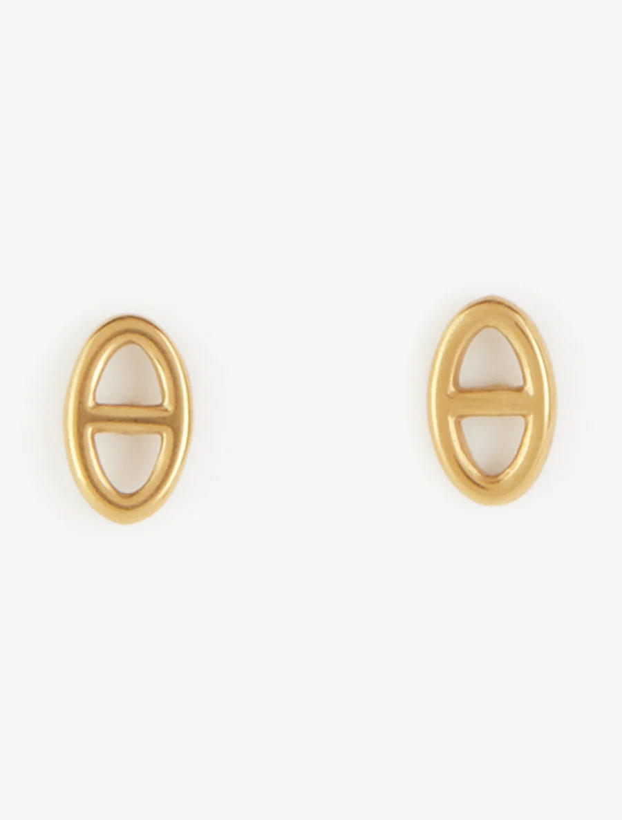 Oorbellen in scheepskettingpatroon - Goud - Image 2