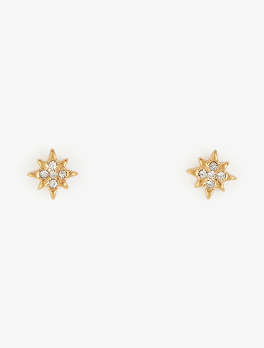 Oorstekers met strass-sterrenmotief - Goud - Image 2