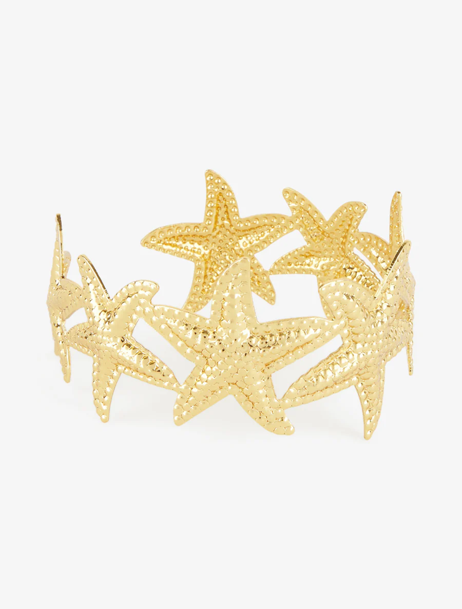 Open armband zeesterren - Goud - Image 2