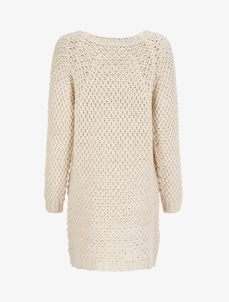 Open gehaakt vest - Beige - Image 2