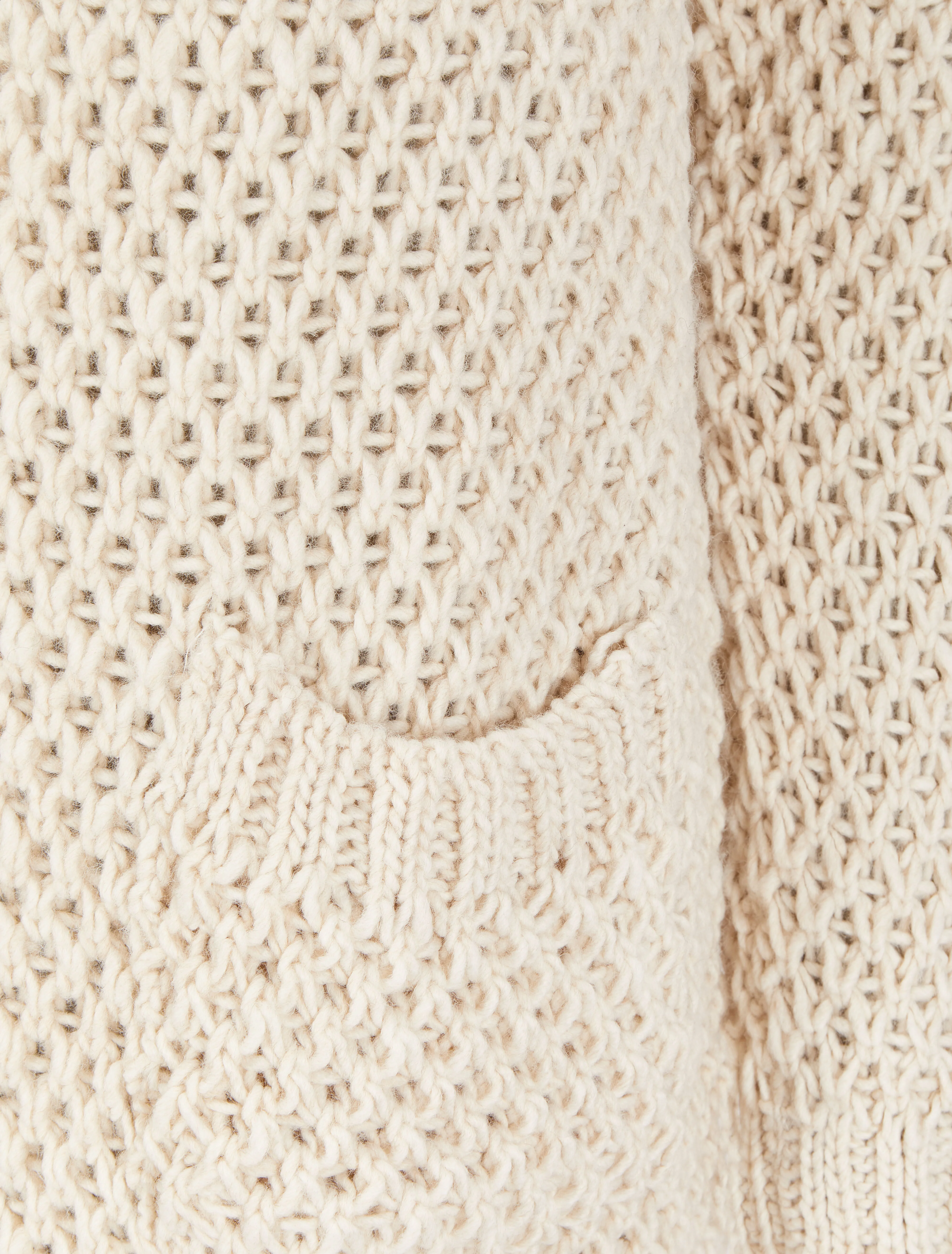 Open gehaakt vest - Beige - Image 3