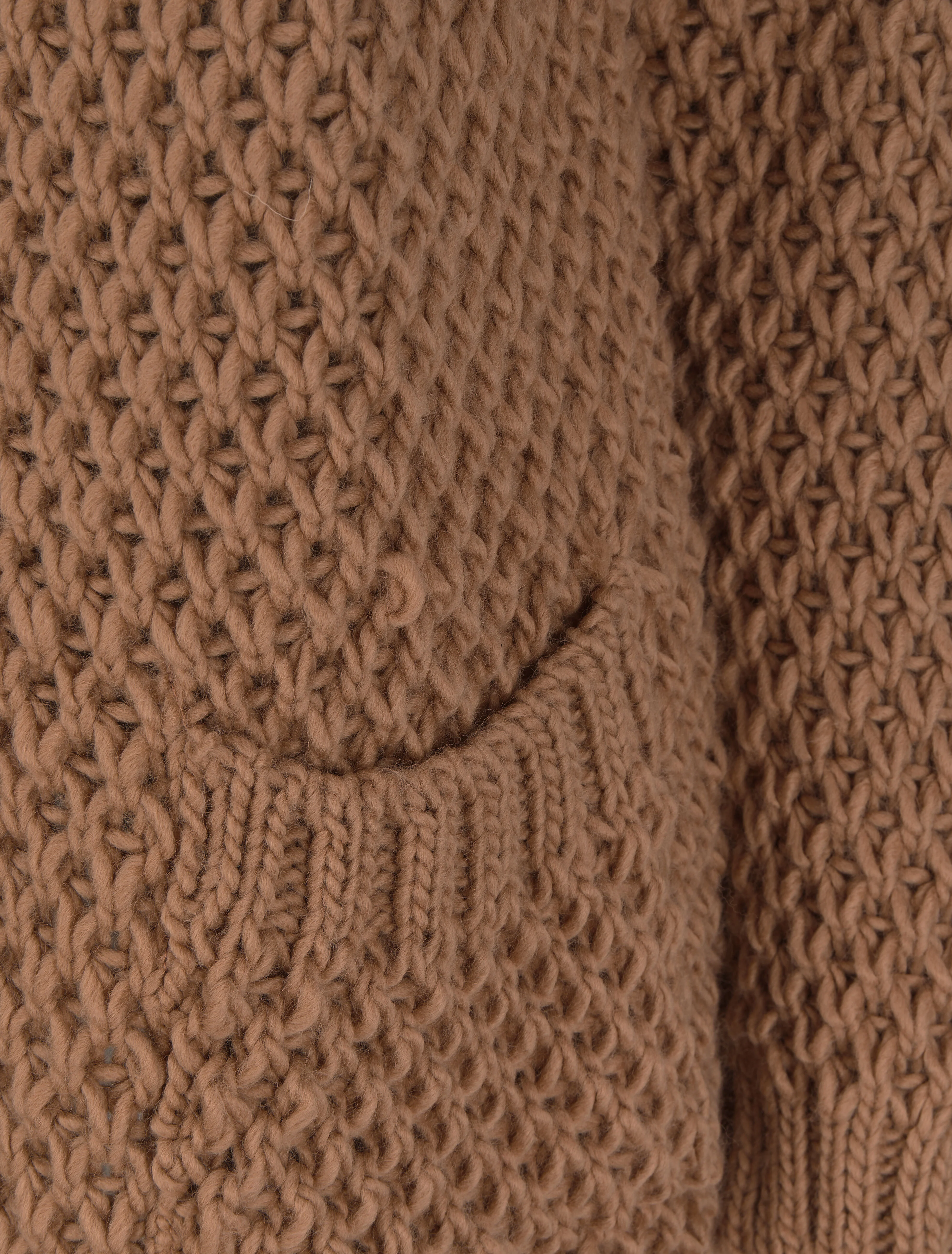 Open gehaakt vest - Camel - Image 3