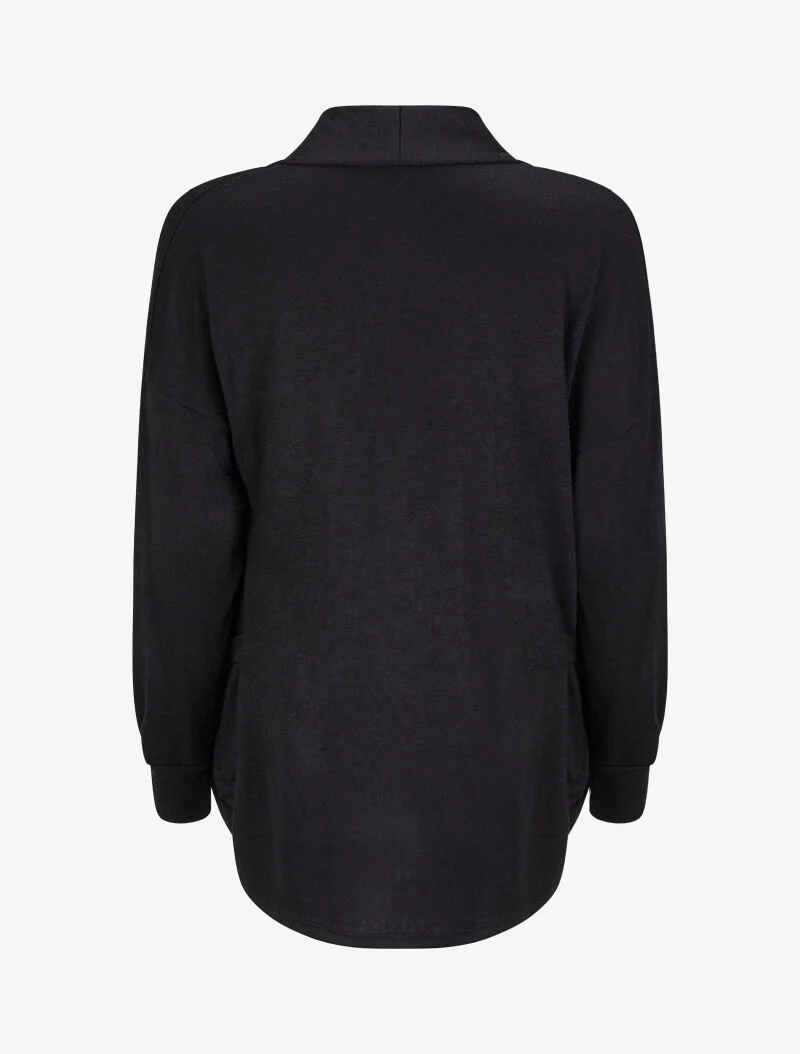 Halflang open vest - Zwart - Image 2