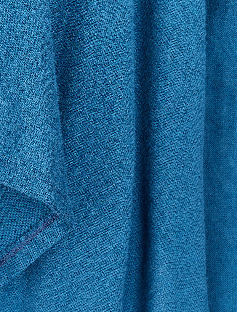 Open vest met sjaalkraag - Karrenblauw - Image 4