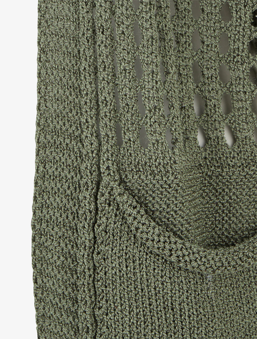 Opengewerkt vest - Kaki - Image 3