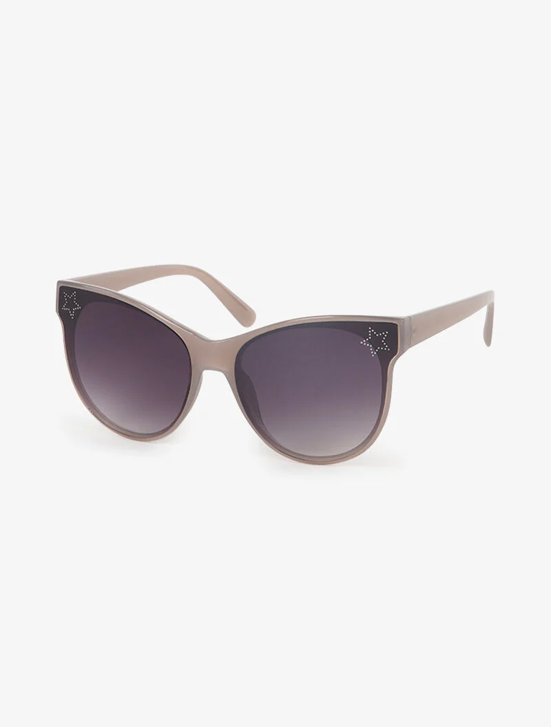 Ovale oversized zonnebril - lichtgrijs
