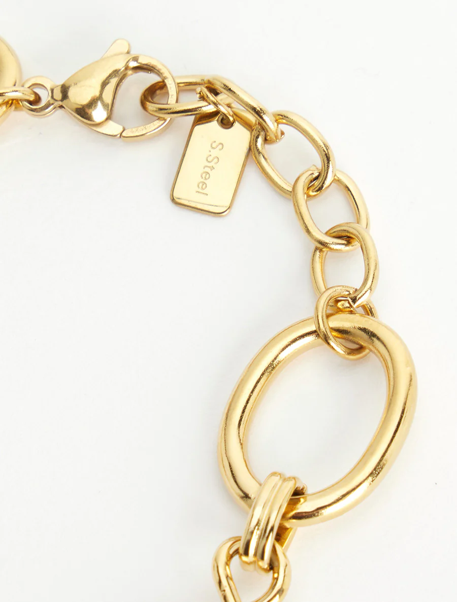 Ovale schakelarmband - Goud - Image 3