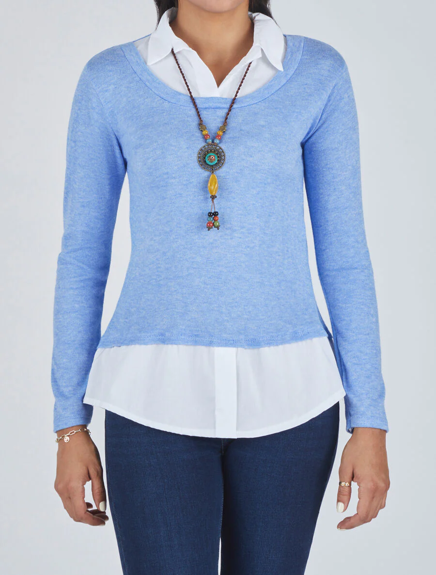 Overshirt jasje - Lichtblauw - Image 4