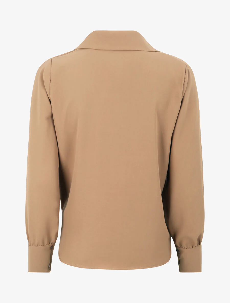 Oversized asymmetrische blouse - Kameel - Image 2