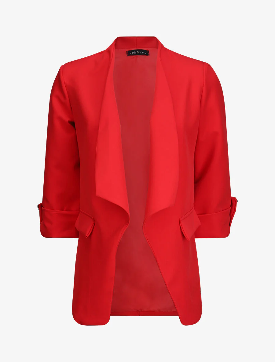 Oversized asymmetrische pijpenblazer - Rood