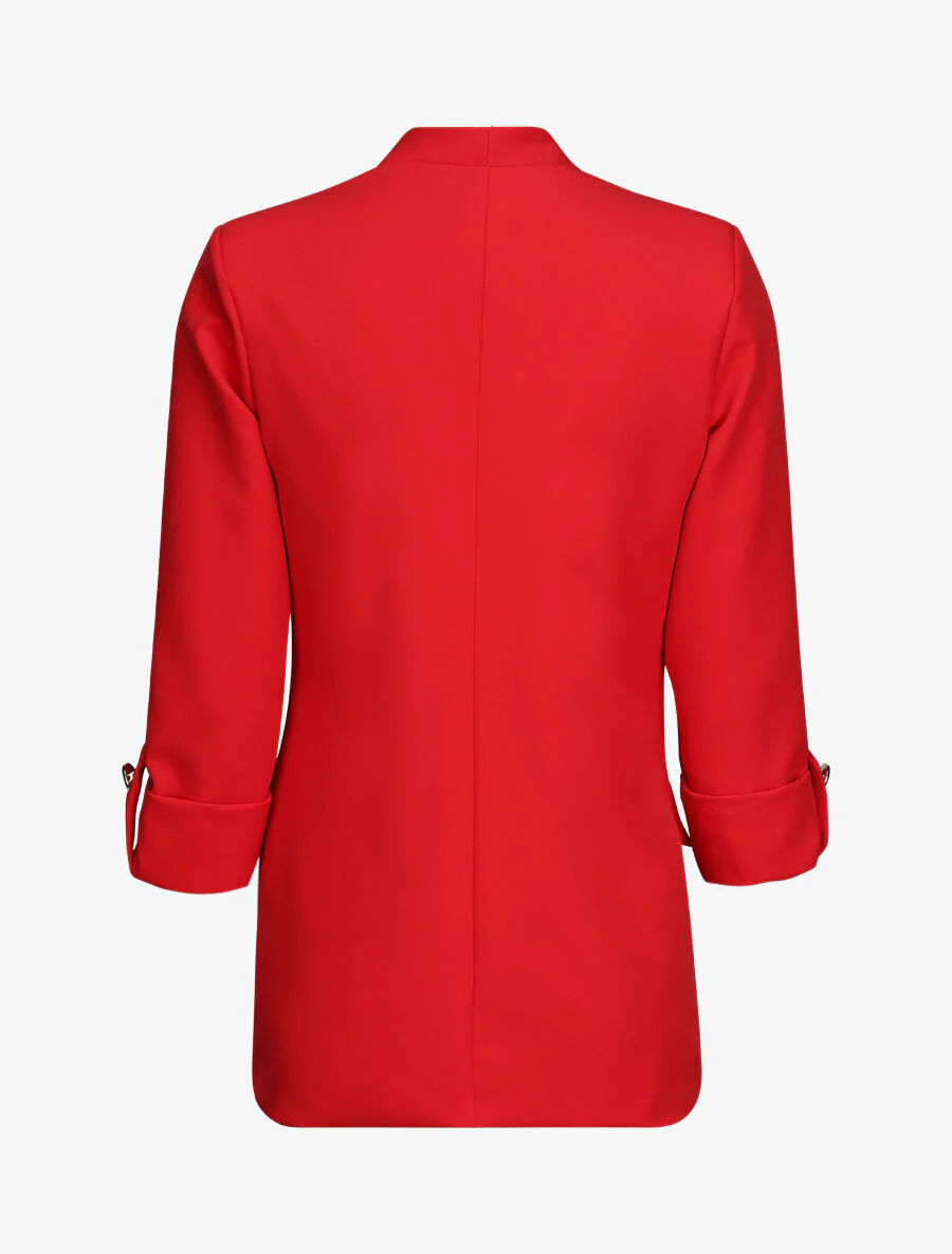 Oversized asymmetrische pijpenblazer - Rood - Image 2