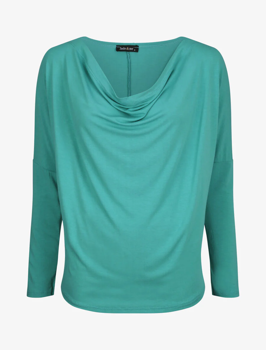 Oversized bovenkleding met bénitierkraag - Turkoois