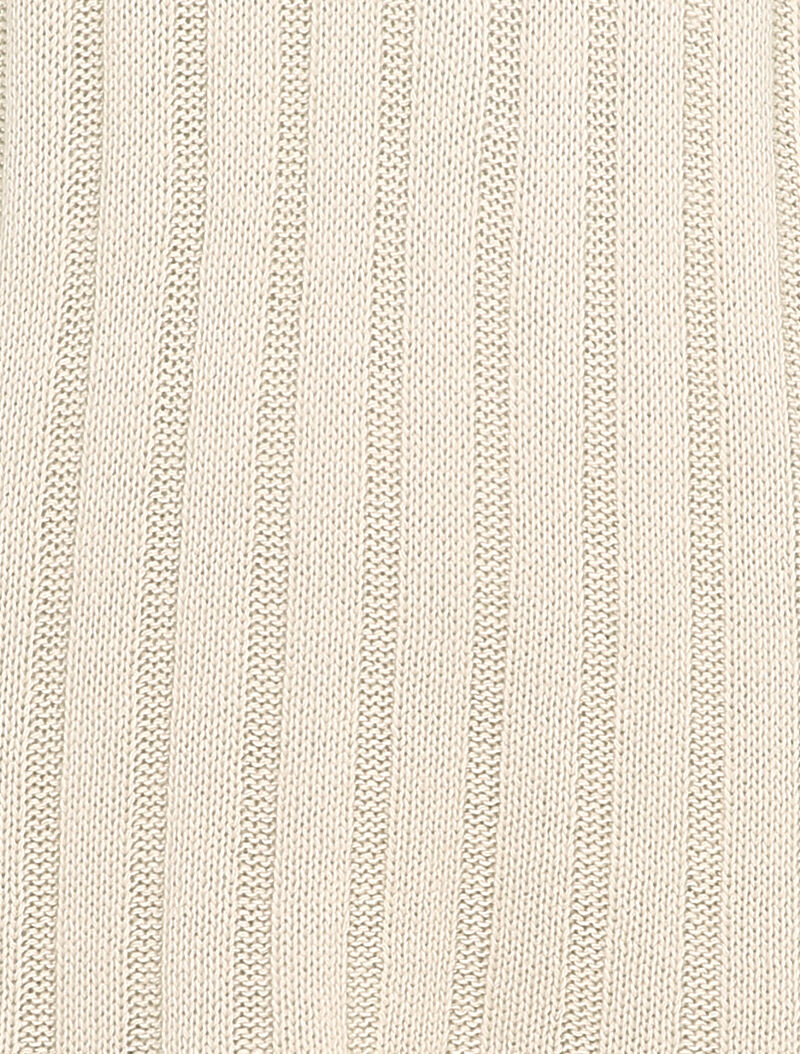 Oversized geribbelde trui met omgeslagen mouwen - Beige - Image 3