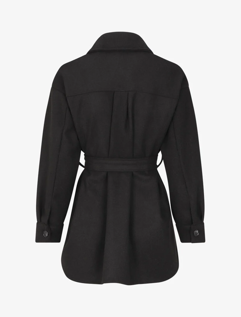 Oversized jas met borstzakken - Zwart - Image 2
