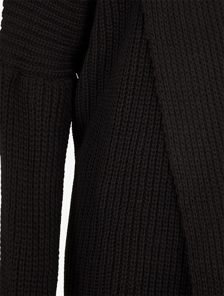 Oversized open vest - Zwart - Image 3