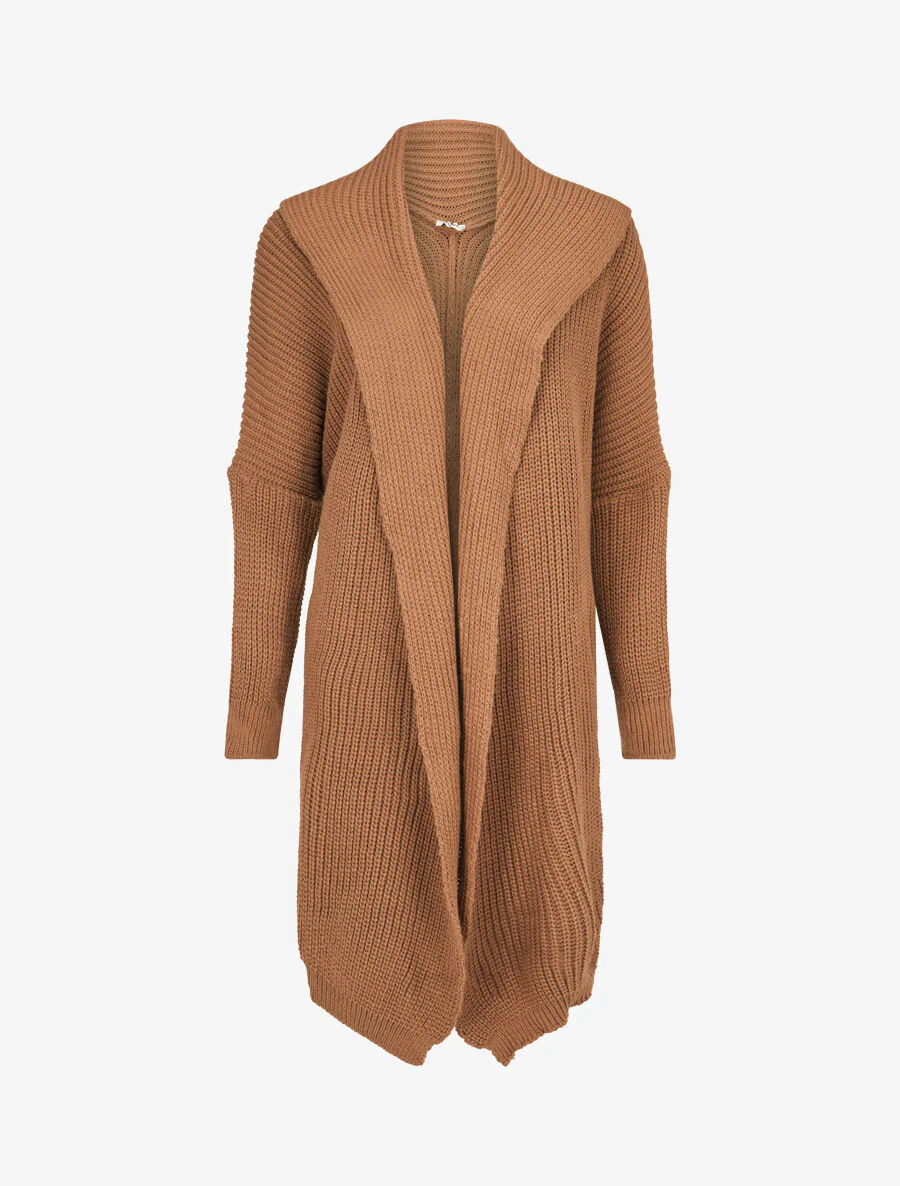 Oversized open vest - Kameel