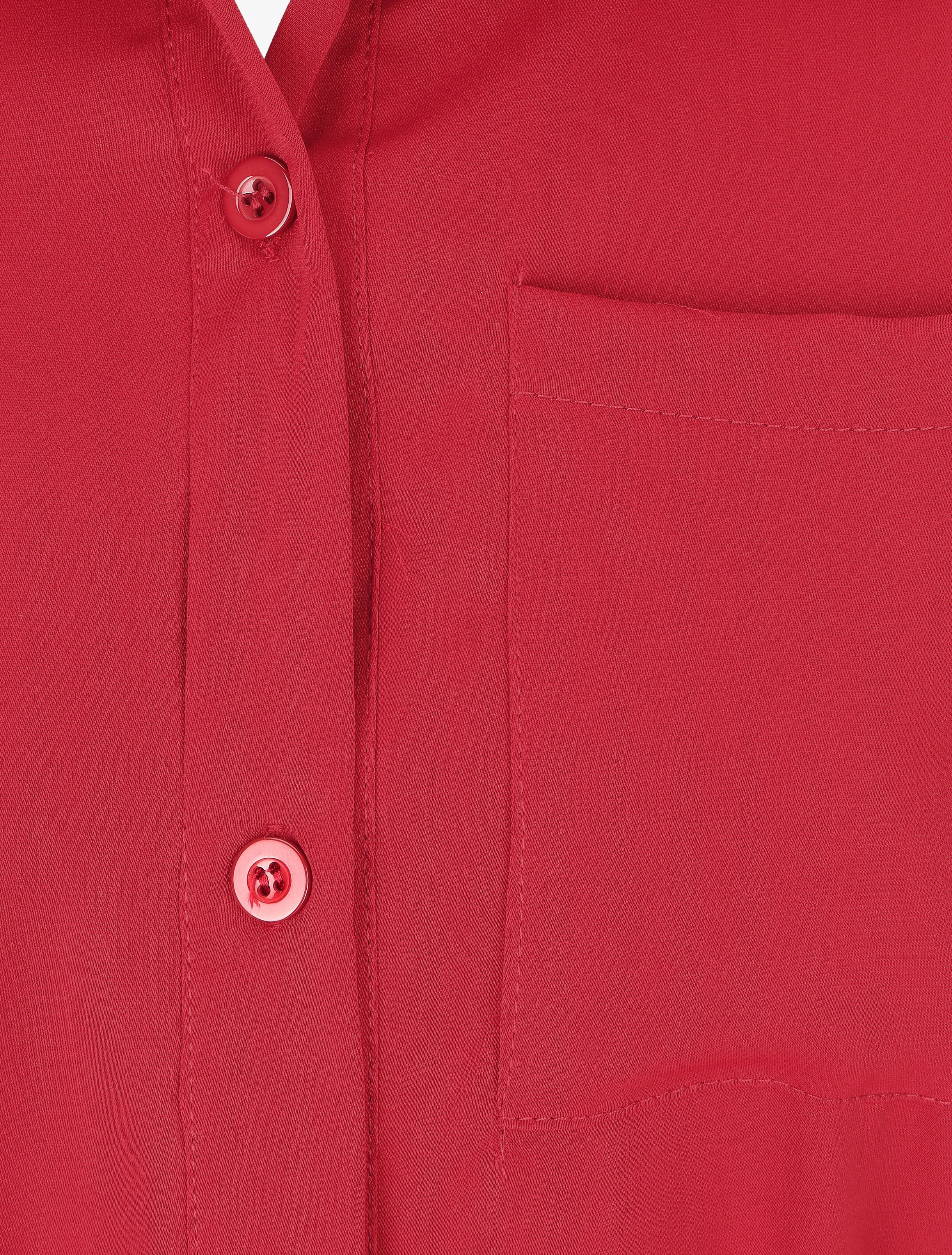 Oversized overhemd met ceintuur - Rood - Image 3