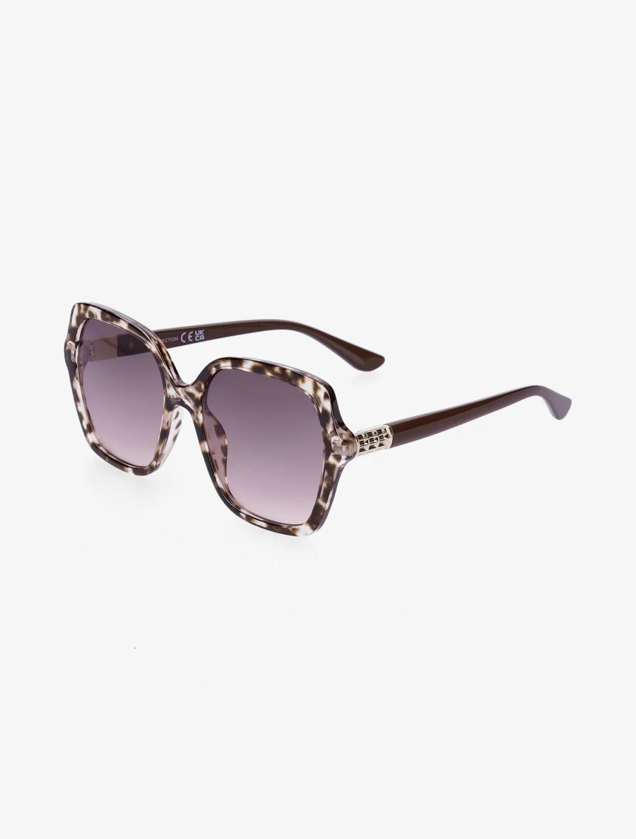 Oversized ronde zonnebril - Roos