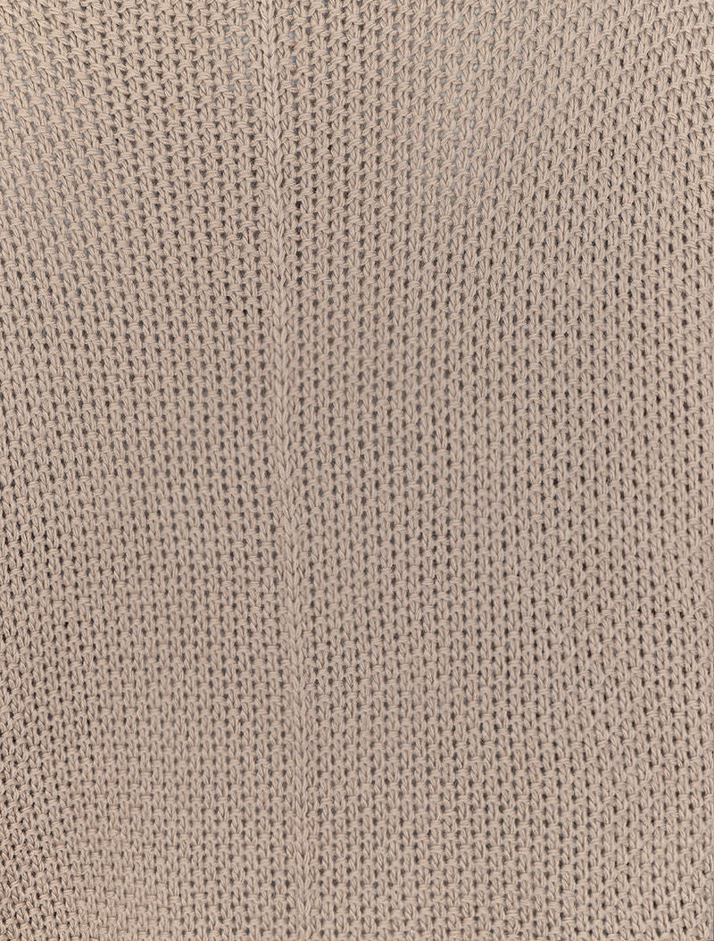 Oversized trui met 3/4 mouwen en een U-hals - taupe - Image 3
