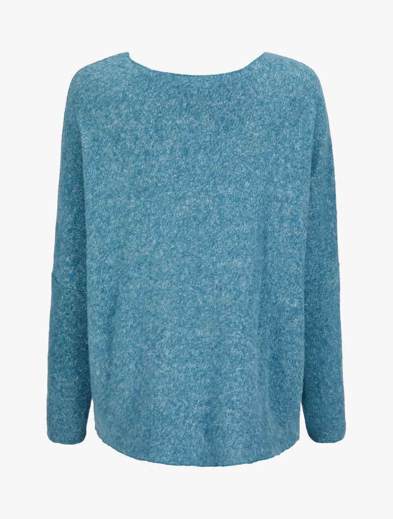 Oversized trui met logo - Blauw - Image 2