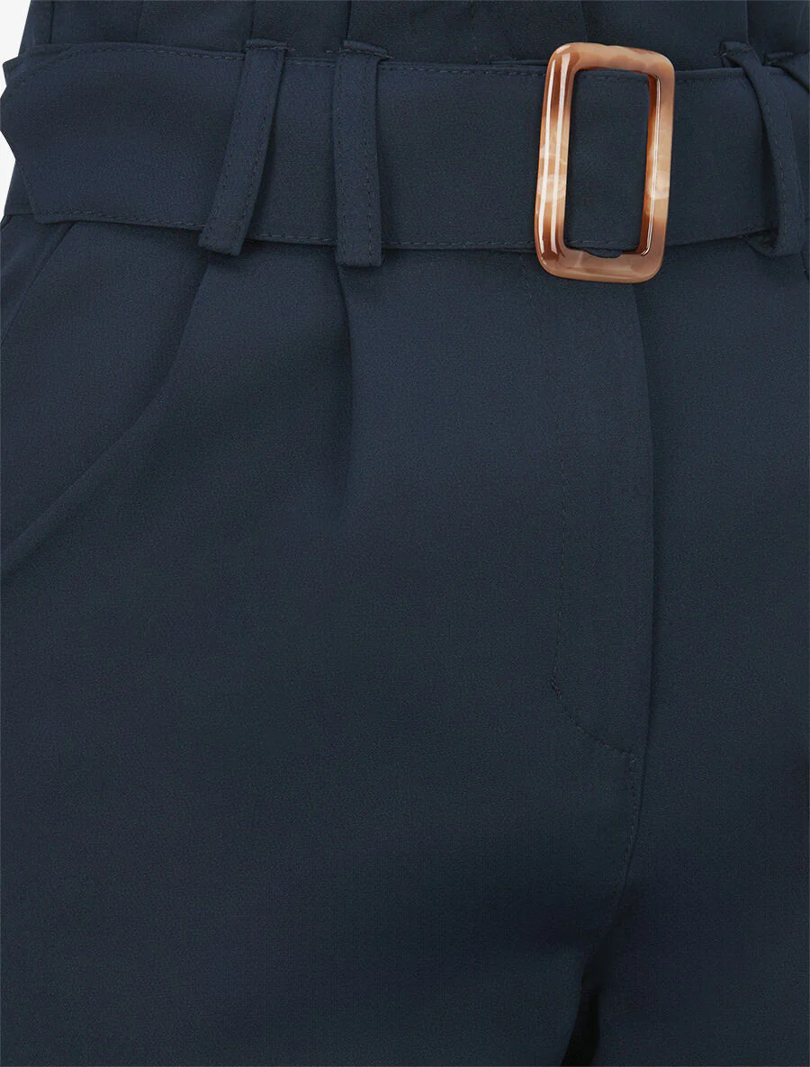 Paperbag broek - Marineblauw - Image 3
