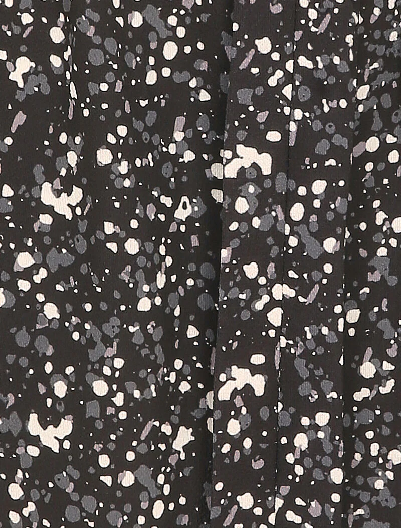 Skaterjurk met gespikkelde print - Zwart - Image 3