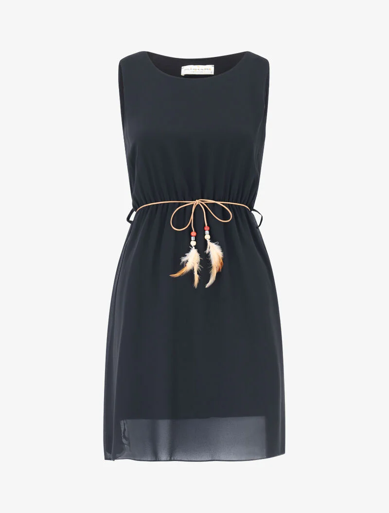 Skaterjurk in voile - Zwart