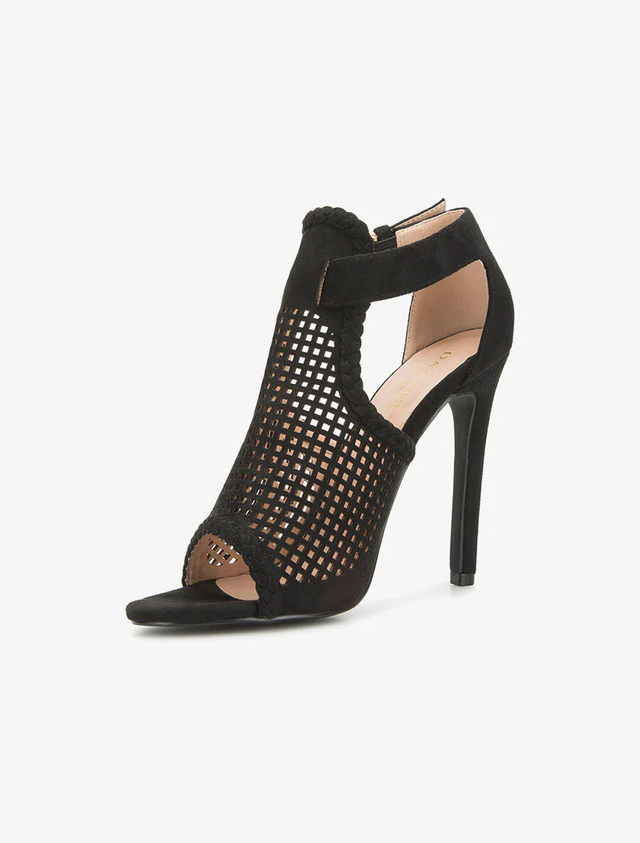 Peep-toes voor opengewerkt - zwart - Image 3