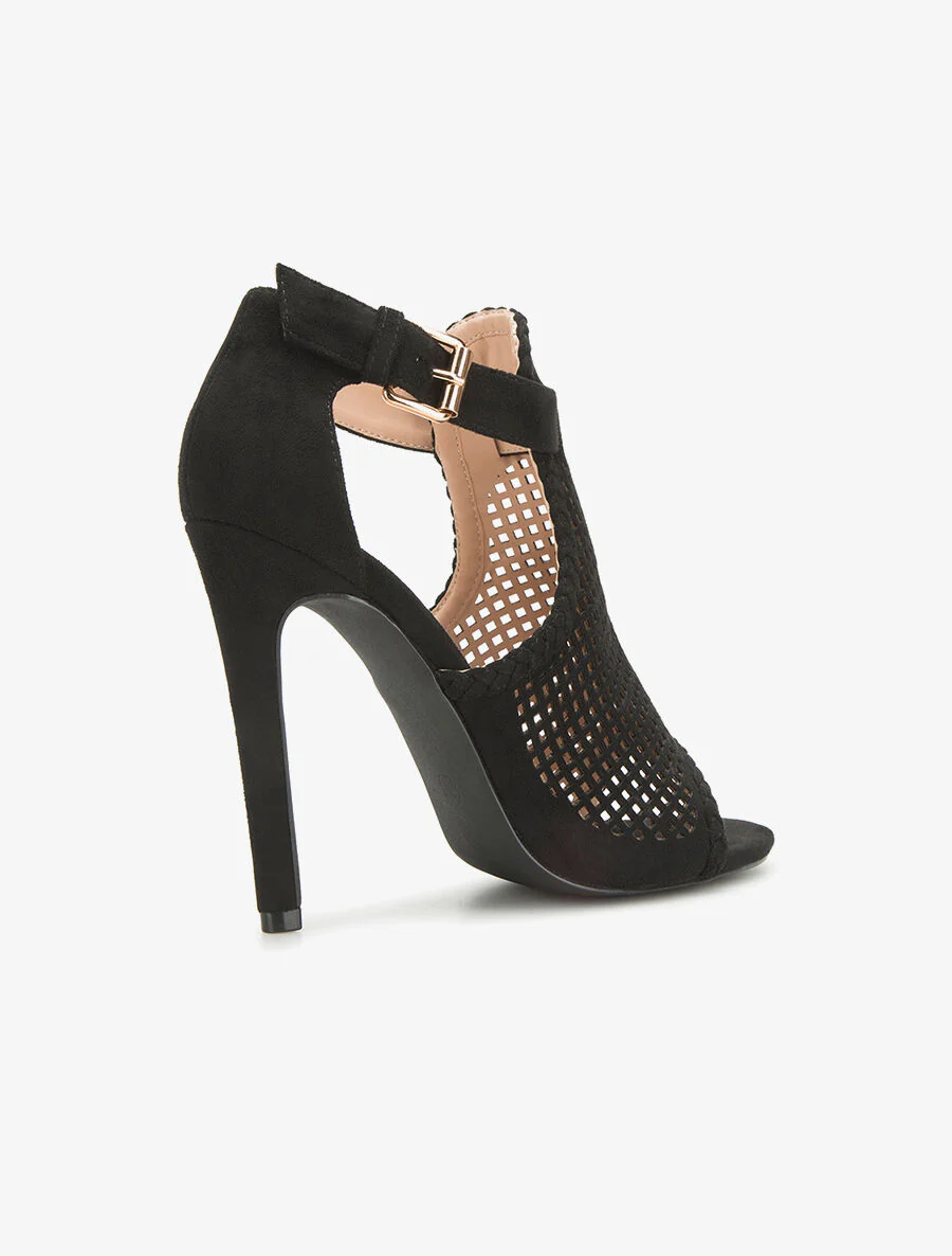 Peep-toes voor opengewerkt - zwart - Image 4