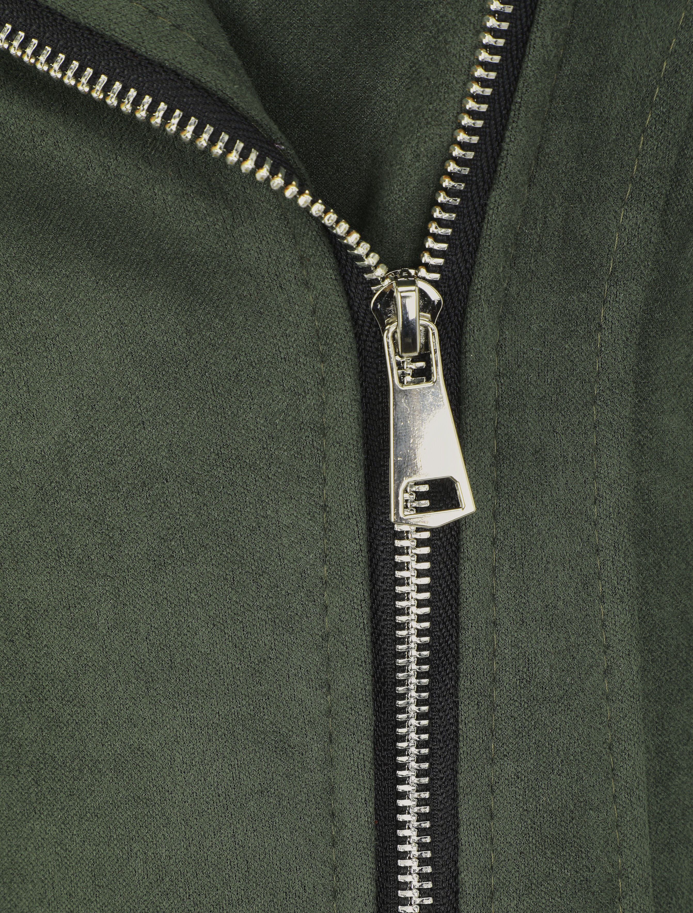 Perfecto-stijl jasje in suèdine - Groen - Image 3