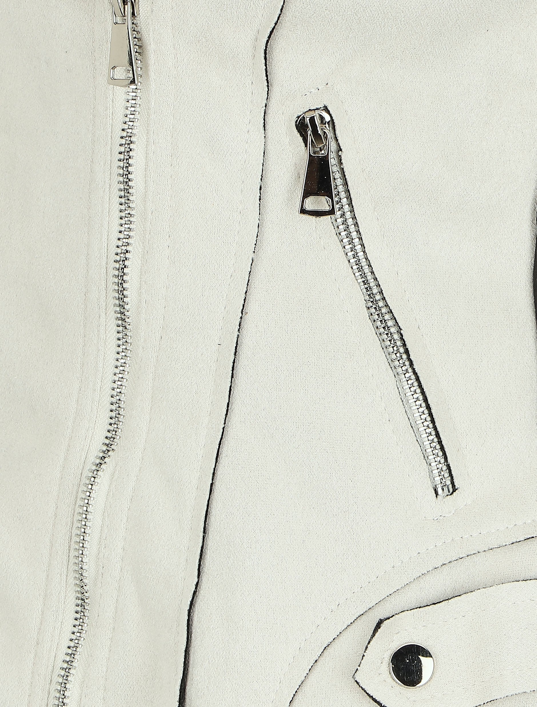 Perfecto-stijl leren jas - Écru - Image 3