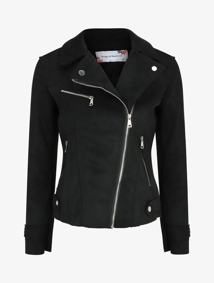 Perfecto-stijl leren jas - Noir