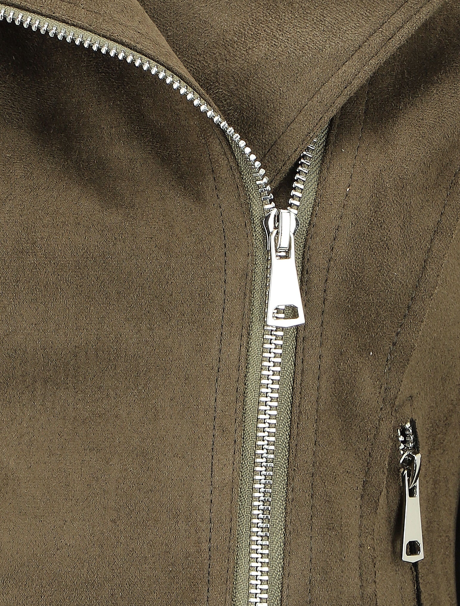Perfecto-stijl leren jas - Kaki - Image 3