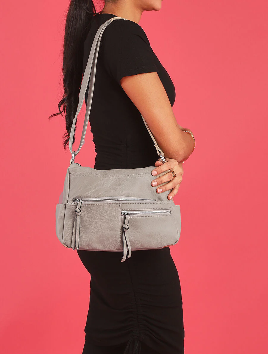 Piper schoudertas - Taupe - Image 6