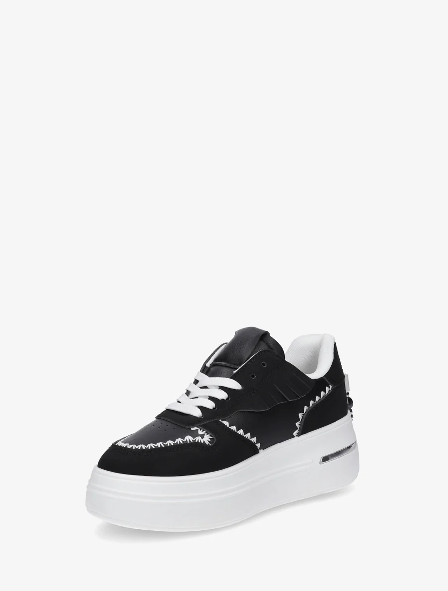 Plateau sneakers en kwastjes - Zwart - Image 3