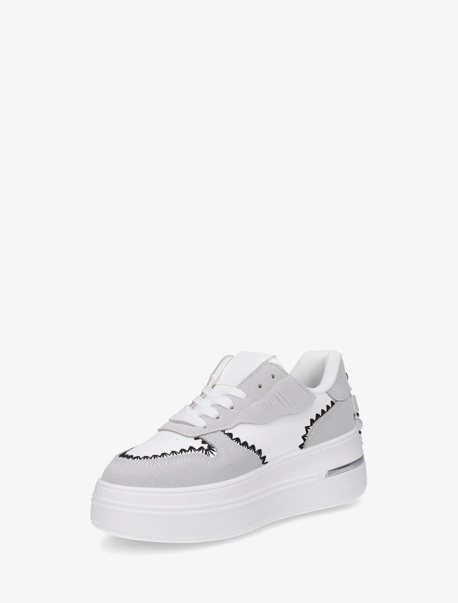 Plateau sneakers en kwastjes - Wit - Image 3