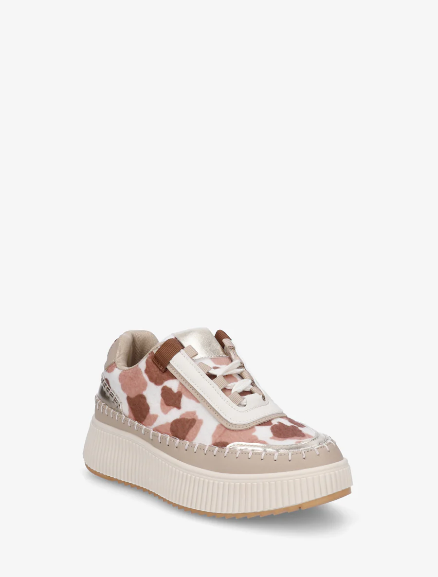 Platformzool sneakers met print - Roze/bruin - Image 2