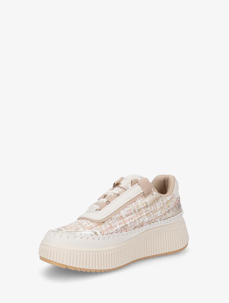 Platformzool sneakers met print - Beige - Image 3