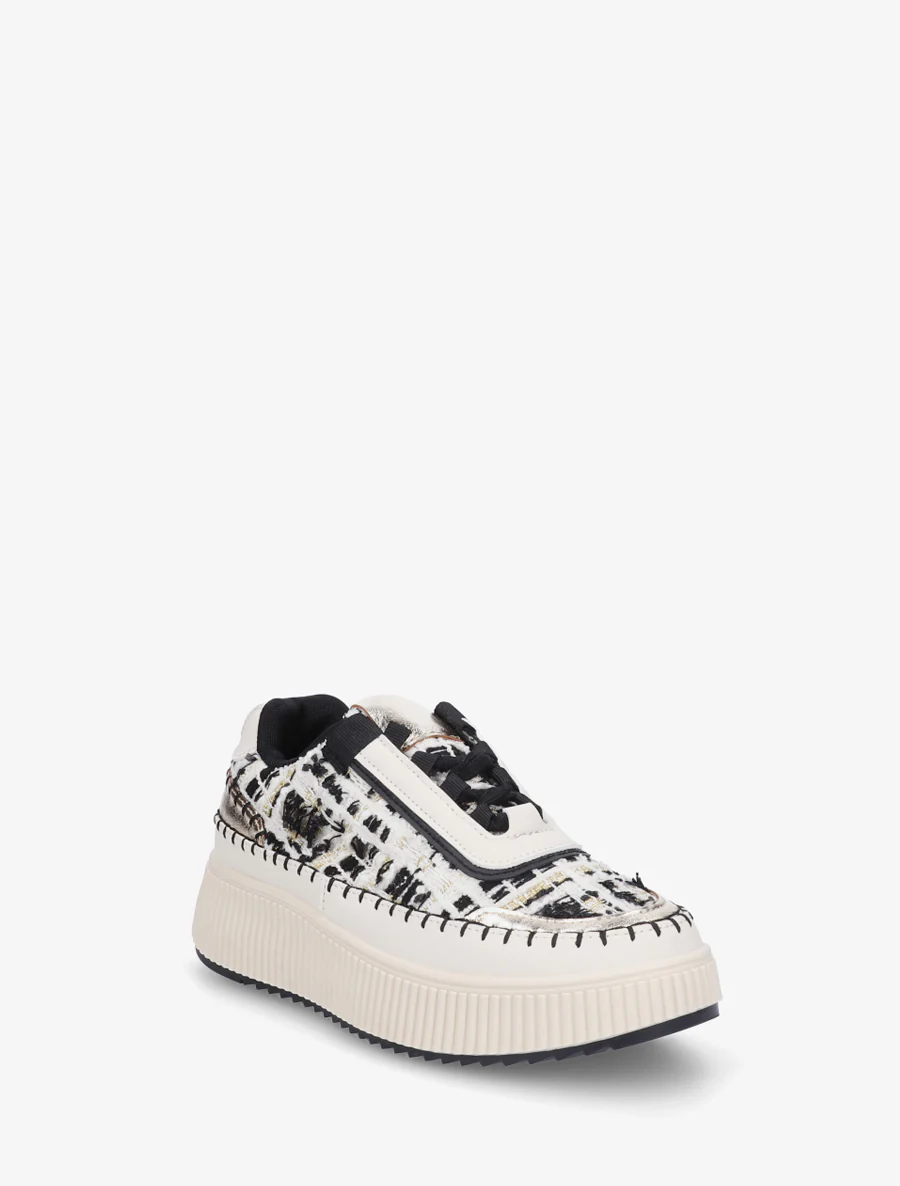 Platformzool sneakers met print - Zwart - Image 2