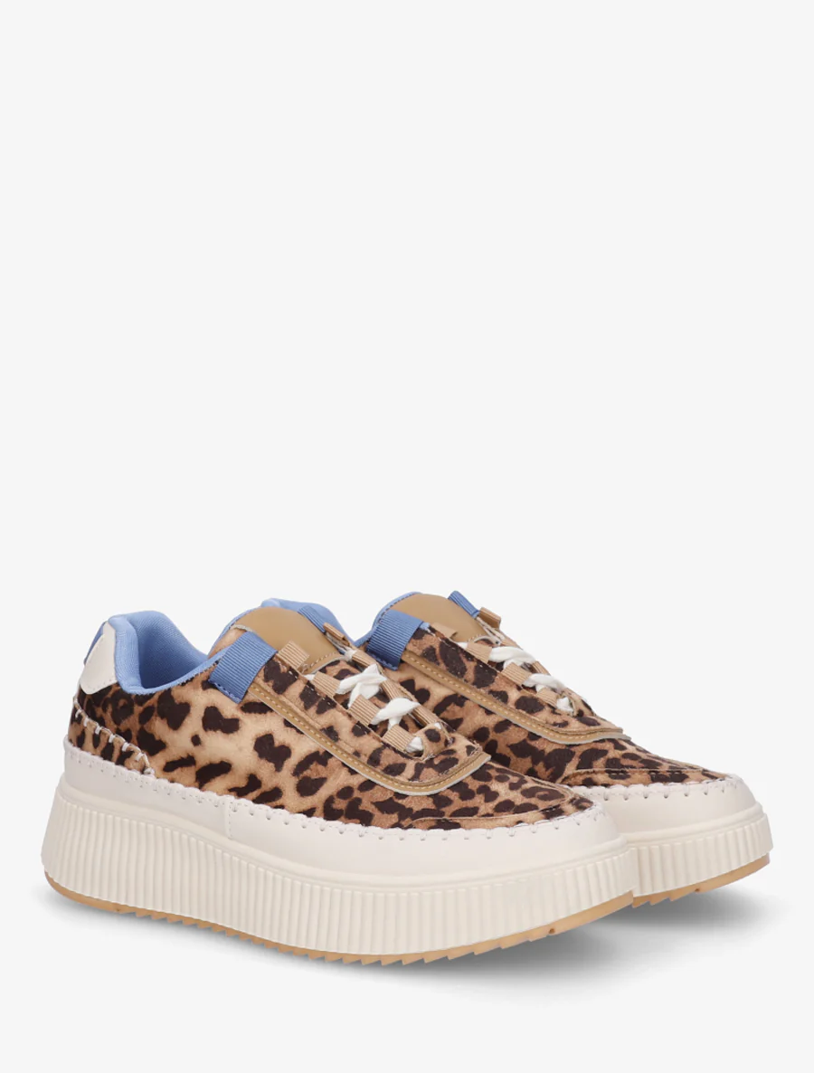 Platformzool sneakers met print - Kameel - Image 4