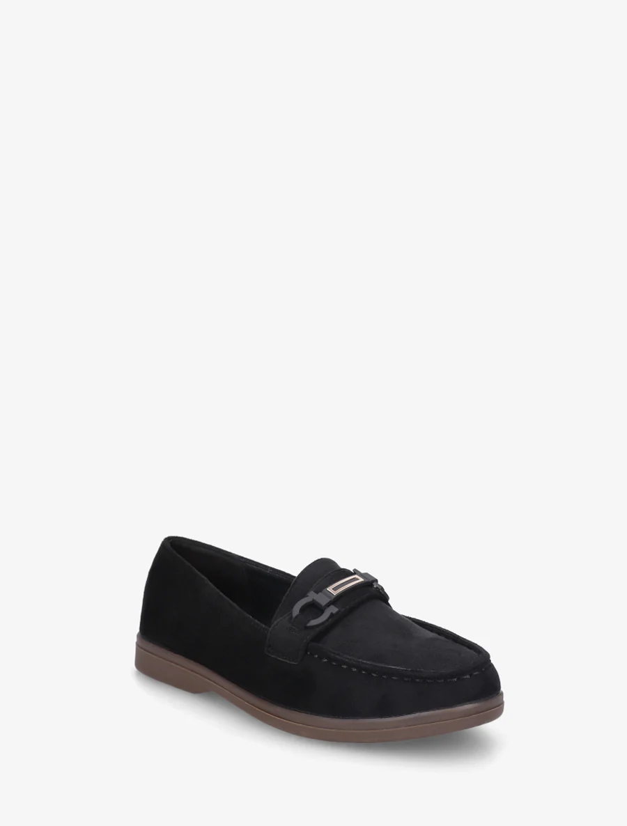 Platte loafers van suèdine - Zwart - Image 2