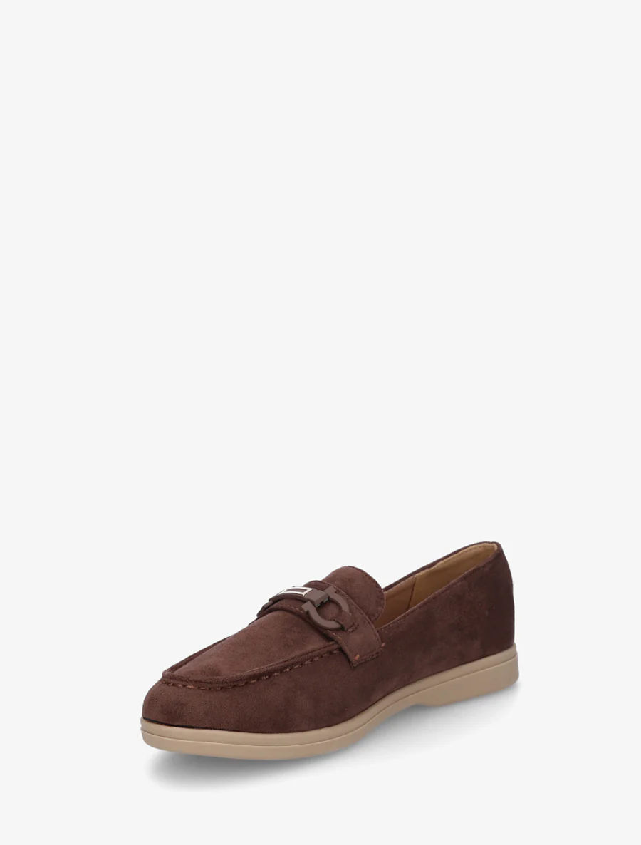 Platte loafers van suèdine - Bruin - Image 3