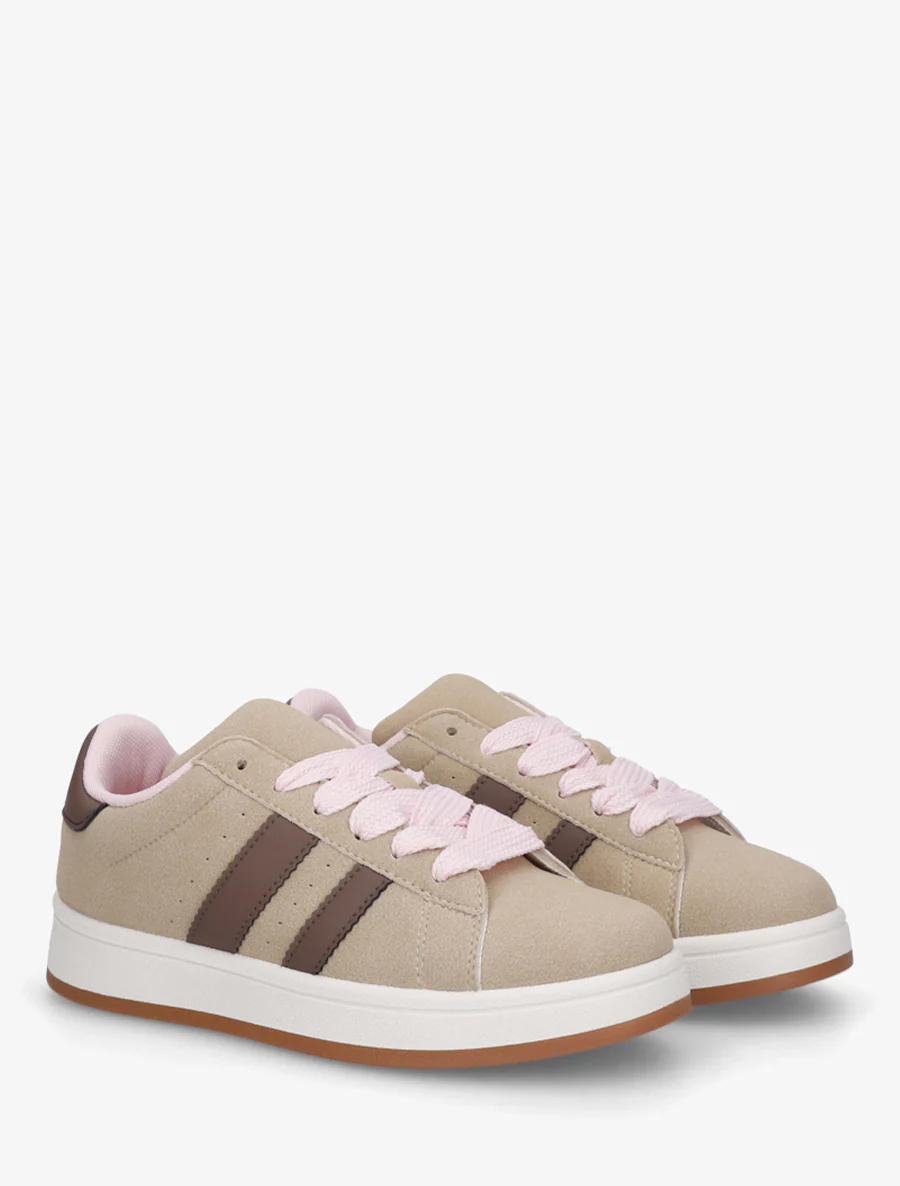 Platte sneakers met contrasterende strepen - Mol - Image 4