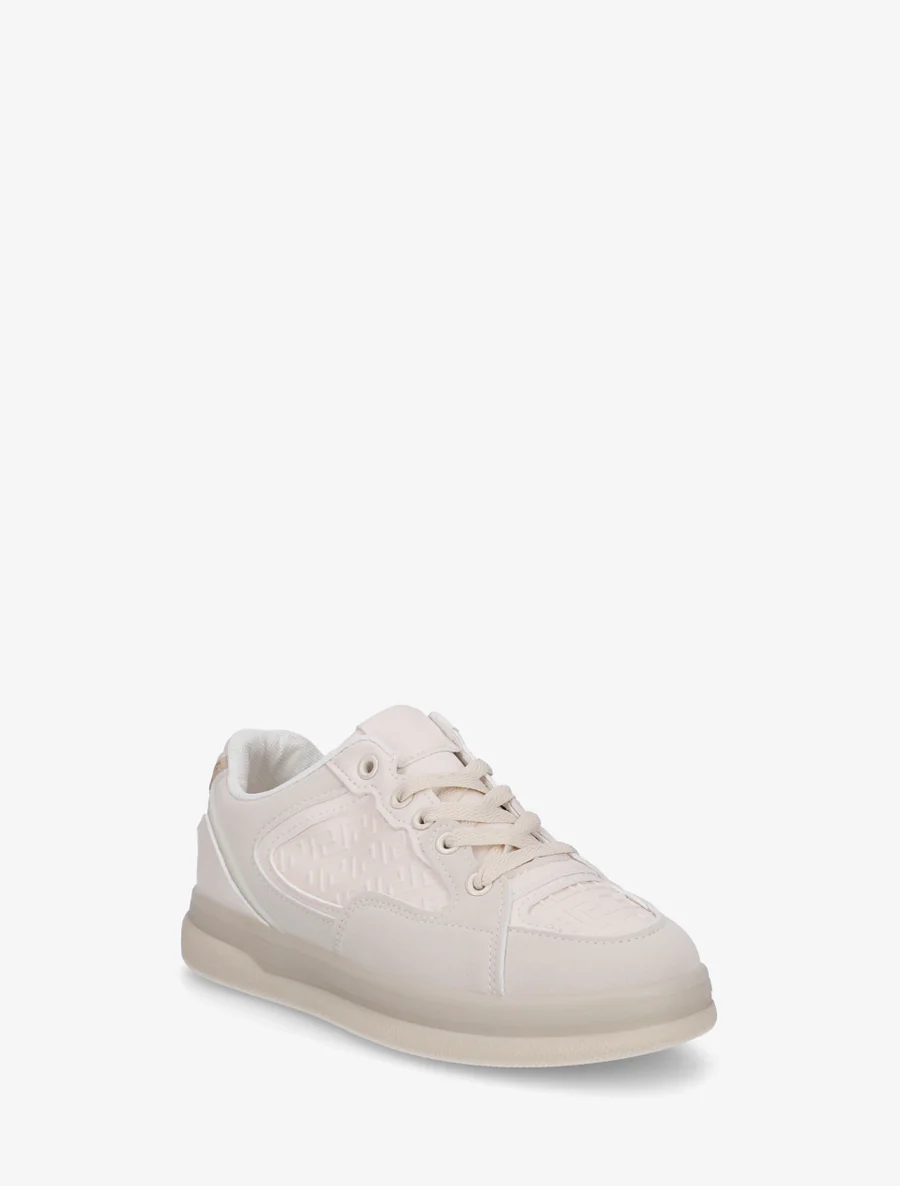 Platte sneakers met Grieks golfpatroon - Beige - Image 2