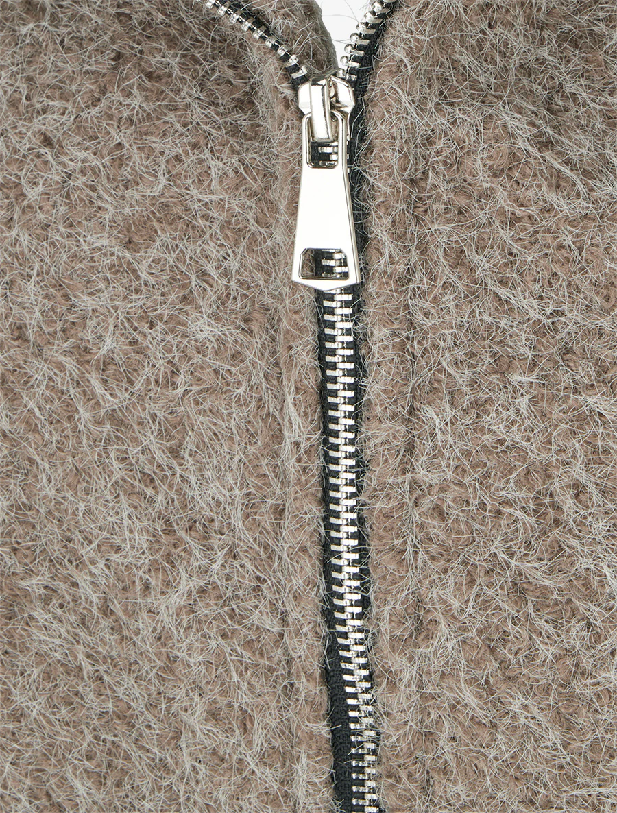 Pluizige jas met capuchon - Mol - Image 3
