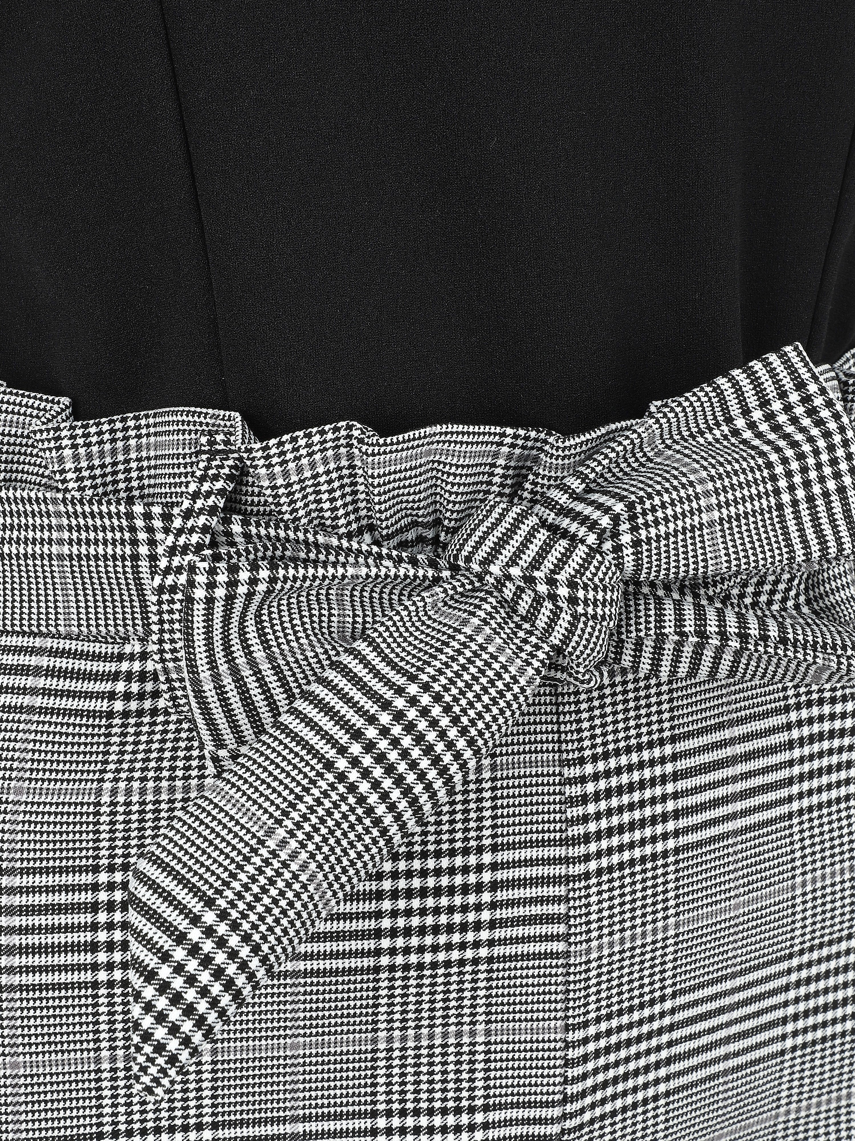 Prince of Wales geprinte combishort - zwart - Image 3