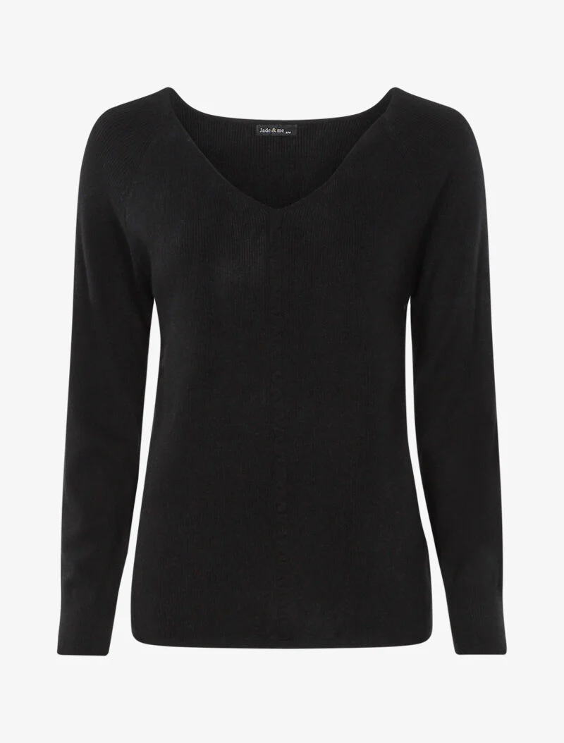 Pull stretch met gevlochten detail - zwart