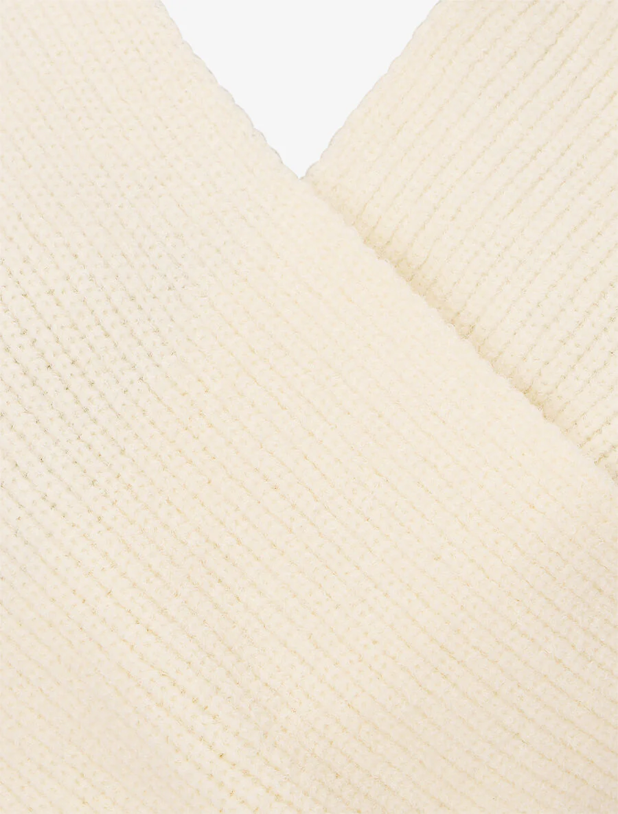 Uni col trui met overslag en asymmetrische onderkant - Beige - Image 3