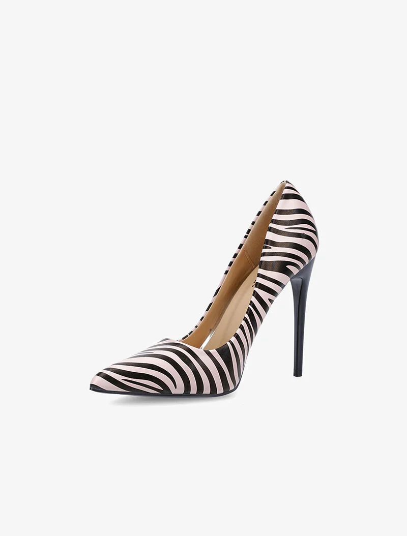 Zebra print pumps - roze oranje - Image 3